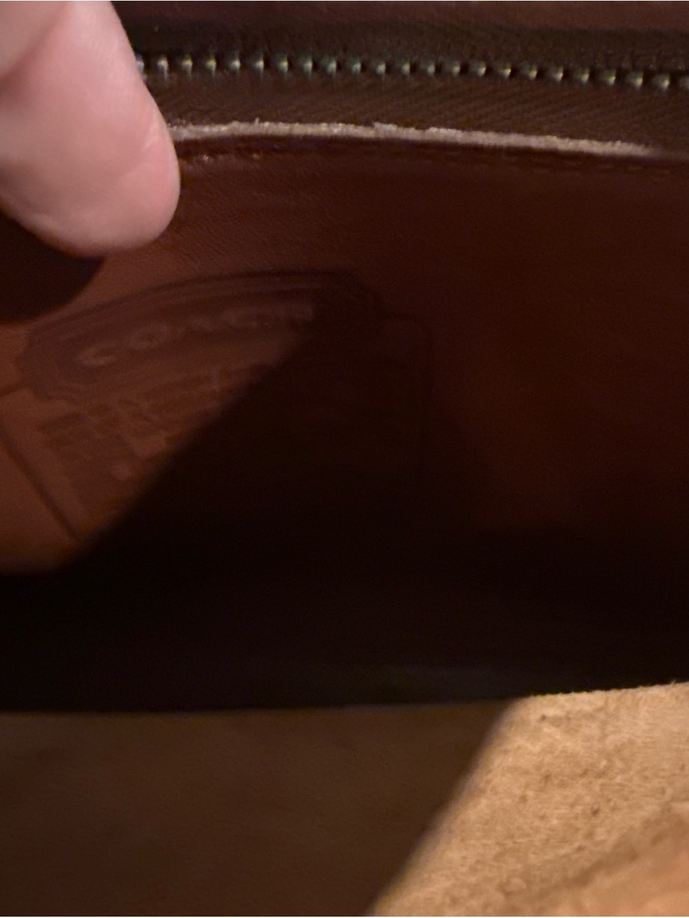 COACH Court Vintage British Tan Leather 9870 Made in the United States - Picture 10 of 11